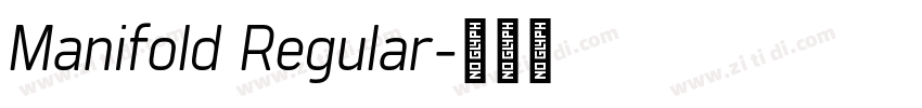 Manifold Regular字体转换 Manifold Regular字体转换